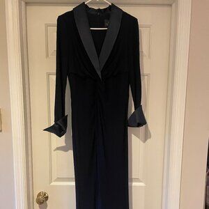 Adrianna Papell Jersey Twist Tuxedo Gown